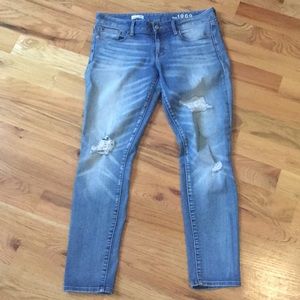 GAP distressed always skinny jeans